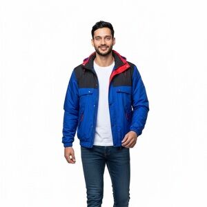 Vintage Norska Colorblock Insulated Ski Jacket Men’s M/L Blue Black Red